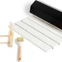 HavenMat by Hycrest  Large Stone Dish Drying Mat (2416) | Quick-Dry Diatomaceous Mat for Kitchen Counter | Includes Bamboo Rack, Brush & Sanding Tool (White)