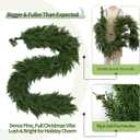 Artificial Christmas Garland  6FT Real Touch Norfolk Pine Garland, Greenery Winter Decoration for Mantle, Table, Fireplace, Indoor & Outdoor Use (1, 6FT)