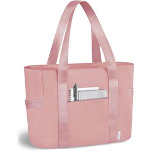 Prite Tote Bag for Women Weekender Bag with Laptop Compartment for Work Nurse Travel Gym (Small, Dark Pink)