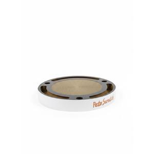 2 in 1 Cat Scratcher, Round Cat Scratching Board with Bell Balls, Cardboard Scratch Pad Bed Toy for Indoor Cats (33×33×5 cm)