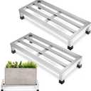 MorningRo 2 Pack Dunnage Rack 23.6" Long x 9.8" Wide, 3.9" Height Stainless Steel Dunnage Rack 700 lbs Capacity Storage Commercial Food Service Storage in Restaurant Kitchens Shop