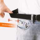 Multicolored Woven Stretch Belt for Men and Women, Braided Elastic Golf Belts Jeans Casual Pants Sport Belt (Pink)