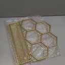 Countertop Wine Rack - 6 Bottle with Cork Storage Freestanding Modern Gold Metal Wine Rack - Tabletop Wine Holder Stand for Cabinet, Pantry, Wine Bottle Storage