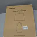 26" Vintage Ceramic Table Lamp for Home Decor, Farmhouse Retro Terracotta Lamp with Handles for Living Room, Rustic Pottery Bedside Nightstand Lamps for Bedroom, End Table, Entryway (Bulb included)