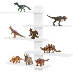 Floating Shelf for Wall,for Tonie Shelf,Small Wood Display Shelves Rack for Collectibles-Figures,Shot Glasses,Mini Decor,for Toy(White)