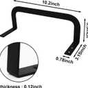 4 Pack Mattress Slide Stopper - Non-Slip Gripper Bar for Bed Frames Prevents Mattress Sliding on King/Queen/RV Beds - Heavy-Duty Steel Construction Black