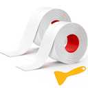 Mokani Caulk Tape Waterproof Self Adhesive, 2 Rolls White Caulking Sealant Strip for Kitchen, Countertop, Bathroom, Sink, Bathtub, Toilet, Floor Wall Edge Protector with Sealing Tool (1.5" x 10.5Ft)