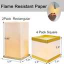 Square Rectangle Floating Candles Lantern Sets,Outdoor Decoration Waterproof Floating Lanterns for Pool,River,Memorials,Wedding,Bar,and Parties(6Pack)