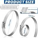 Twdrer 4 Inch 304 Stainless Steel Adjustable Hose Clamp, Worm Gear Duct Clamp Pipe Clamp 91mm-114mm for Plumbing, Automotive, Dryer Vent, Mechanical Applications (12)