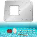 ZAIGANMA 17 X 12 1/ 2 in Pool Wall Repair Panel, Wide Mouth Above Ground Pool Skimmer Wall Water Return Repair Kit, Repair Rusted Pool Wall, Replace Hayward SP1091LX, SP-2094, 1094SPA, Hydrotools 8940