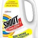 Shout Active Enzyme Laundry Stain Remover Spray for Clothes, Triple-Acting Formula Clings, Penetrates, and Lifts Tough & Everyday Stains - Prewash Refill 60oz (1.7L). Pack 2