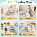 BIERUM Toddler Slide, 4 in 1 Kids Slide for for Age 1-3 Indoor Outdoor, 45.3"x15.7"x19.7"