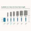 Round Brush for Blow Drying - Extra Small Ceramic Thermal Ionic Roller Brush for Sleek, Salon Blowout - Lightweight Round Hair Brush for Precise Styling and Manageable Hair (Bristle 1.7in, Barrel 1in)