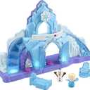 Fisher-Price Little People Toddler Toy Disney Frozen Elsa’s Ice Palace Musical Playset with Figures for Pretend Play Kids Ages 18+ Months​