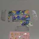 FUNDIARY Black Carrying Case for Nintendo Switch, Cute Mushroom Accessories Bundle for Switch Console with Travel Case Pouch, Dockable Protective Cover, Screen Protector, Shoulder Strap & 2 Thumb Caps