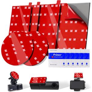 6 Pcs Dash Cam Adhesive Pads, Double Sided Adhesive Pads for Car Dashboard,Very High Bond Heat Resistant Tape for Windshield,Heavy Duty Sticky Pads for Car Phone Holder and Dash Cam