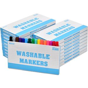 Rarlan Washable Markers Bulk for Kids, Classroom Pack, 16 Colors, 18 Boxes, 288 Count