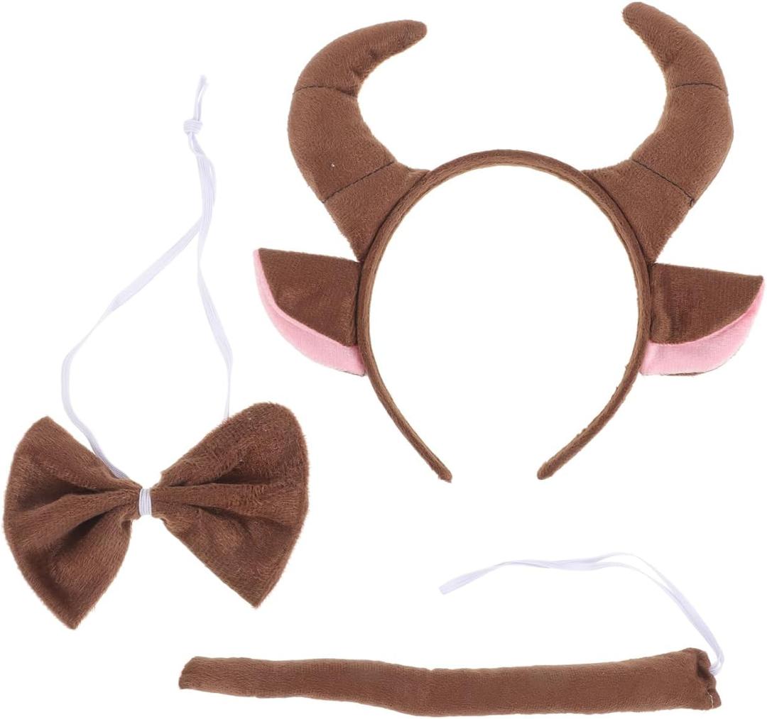 Amosfun Bull Headband - Assorted Color Bull Costume Accessory Ideal for Parties and Decorations 8.26 x 7.48 x 0.78 Inch