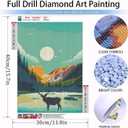 YULIDECO National Park Diamond Art Kits for Adults,5D Lanscape Diamond Art 6-Piece Set,DIY Full Drill Diamond Painting Kit,Home Wall Decor Diamond Painting (12x16 Inch)