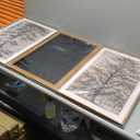 HOURIA Vintage Tree Sketch Framed Canvas Wall Art Set,Natural Brown and Gray Woodland Wall Decor,Mid Century Nature Forest Artwork,Textured Botanical Art Print for Living Room,Bedroom,Office-16"x24"x3