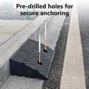 2 x 2Pack Plastic Curb Ramp for Driveway, Each 5.12" H x 10.63" W x 9.52" L, Extensible for Low Cars, Motorcycle,Bike, Cart Lawn