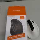 Wireless Ergonomic Mouse with ScreenBluetooth Vertical Mouse Rechargeable, Quiet Clicks, USB Ergo Design Cordless Mice Compatible for Windows, PC, Laptop, Mac OS, White