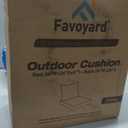 Favoyard Outdoor Seat Cushion Set 24 x 24 Inch Water-Resistant & Fade-Resistant Patio Furniture Cushions with Removable Cover Deep Seat & Back Cushion with Tie Straps for Chair Sofa