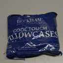 Beckham Hotel Collection Cooling Pillowcases for Hot Sleepers, Standard/Queen Size Set of 2, Cool Bedding, Envelope Closure, Silky Soft, Breathable, Moisture-Wicking, Sand