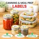 2 x Canning Labels Dissolvable Stickers for Mason Jars and More (2" Round 200/roll) Canning Supplies Washes Off in Seconds Like Magic - Jar Labels Homemade Jam, Jelly, and More (Amber)