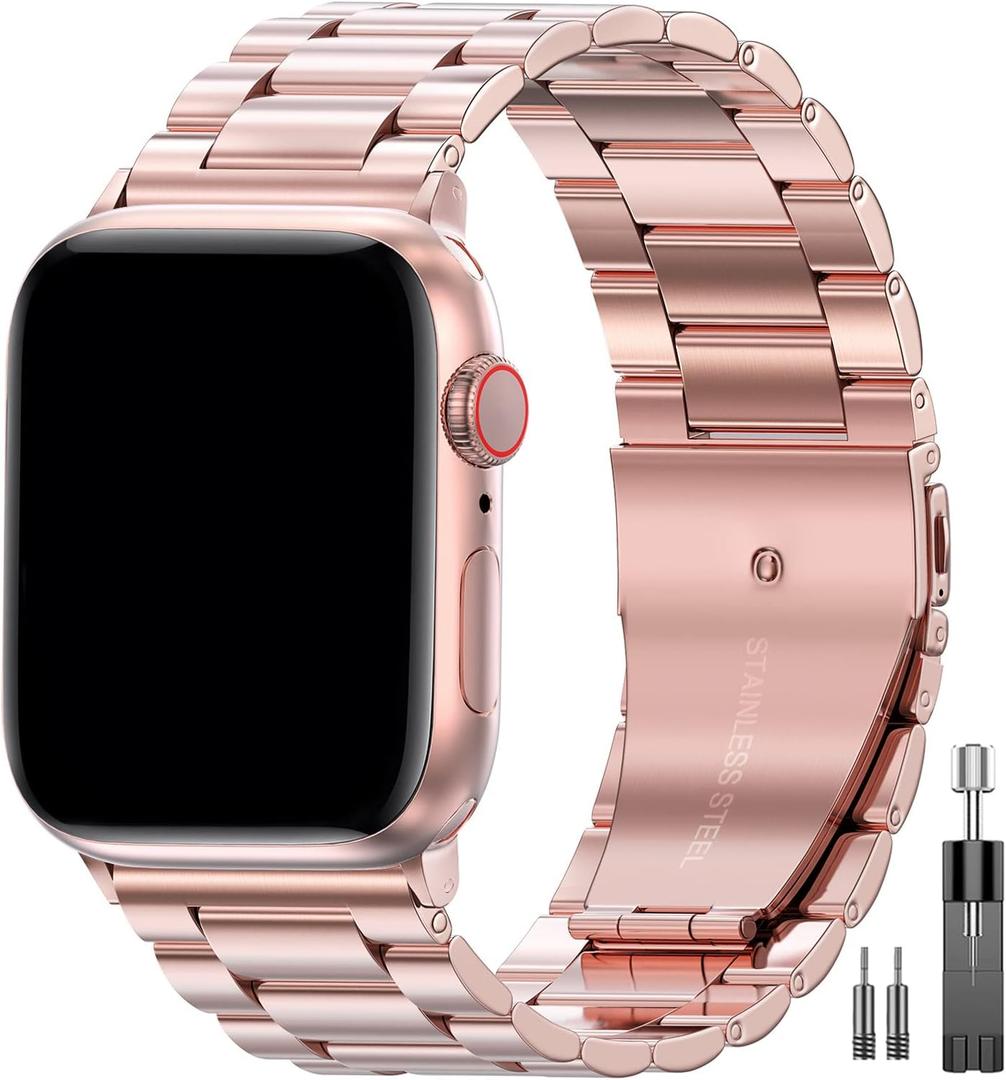 EPULY Metal Band Compatible with Apple Watch Bands for Men 49mm 46mm 45mm 44mm 42mm 41mm 40mm 38mm, Business Stainless Steel Strap for iWatch Bands Series 11 10 9 8 7 6 5 4 3 2 1, SE3 2 1, Ultra3 2 1