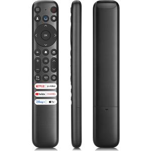 Replacement Only for TCL Google TV Remote Control,RC813 Compatible with TCL QM8/QM7/S5/S4/S3/Q7/Q6/Q5 4K UHD HDR LED QLED QD-Mini LED Full-HD Smart TVs (black)