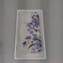 GVIEWIN for iPhone 16 Pro Case Floral, with Screen Protector&Camera Lens Protector, [Non Yellowing] Slim Shockproof Clear Phone Protective Cover for Women, Flower Pattern Design 6.3"(Aconite/Blue)