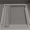 Flamorrow Window Air Conditioner Side Panels with Frame, Fits 5,000 BTU Window Air Conditioners, AC Accordion Filler Kit and Air Conditioner Curtain Replacement for Window AC Units