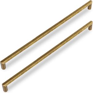 Antique Brass zinc Alloy Solid Cabinet pulls,6 Pack Vintage Brass 12-3/5 Inch 320mm Hole Center Cabinet Handles for Drawer, Cupboard, Wardrobe, Dresser