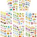 24 Sheets Summer Pool Beach Stickers Luau Hawaii Sun Stickers Beach Watermelon Beer Ice Cream Pineapple Sticker for Hawaii Tropical Party Decoration Sticker Summer Holiday Party Favors