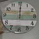 CHYLIN Wall Clock,14 Inch Wall Clocks Battery Operated Silent Non Ticking, Teal Turquoise Rustic Clock Decorative for Kitchen Bathroom Bedroom Living Room(Bronze White)