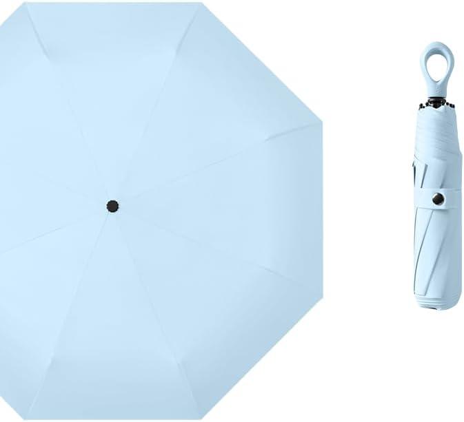 erised's bifrost Compact Folding Umbrella Ring Handle Coating Layer Fabric Blocking UV Protection 99.9%/Car/Small Travel Backpack/Lightweight Portable/Rain Sun Anti UPF 50/Men Women Kids
