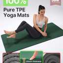 YOTTOY Yoga MatExtra Thick Yoga Mat (1/2inch),Professional TPE Exercise Mat,Non-Slip Workout Mat for Yoga, Pilates, Fitness, Barefoot Workouts, Home Gym Studio with Strap