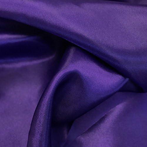 AK TRADING CO. 60" inches Wide-by The Yard-Charmeuse Bridal Satin Fabric for Wedding, Apparel, Crafts, Decor, Costumes (Purple, 10 Yards)