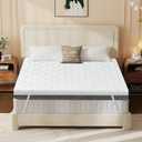 Extra Firm Mattress Topper King Size 4 Inch, Firm to Extra Firm Dual Sides Flippable Bed Topper for Back Pain, Premier High-Density Bed Topper with Washable Cover,No Smell,CertiPUR-US, 80" x 76"