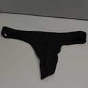 Sunm Boutique Cotton Thongs for Women, No Show Underwear for Women Pack, Sexy Low Rise Ladies Panties (Medium, 6 Pack - All Black)