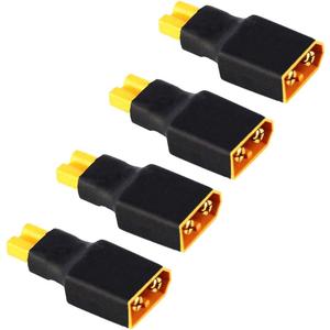 FLY RC 4pcs No Wires XT60 Male to XT30 Plug Female Adapter Wireless Connector for RC FPV Drone Car Lipo NiMH Battery Charger ESC