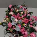 Yunlly 16 Packs Artificial Peony Flowers Faux Peonies Bouquet Silk Vintage Wedding Home Table Door Decor Reusable Bouquet Rose Flowers for Bridal Wedding Birthday Home(Pink,Peony)