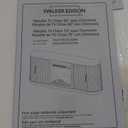 Walker Edison Modern Curved Reeded TV Stand for TVs up to 70 Inches, Credenza with Sliding Doors and Adjustable Shelves, TV Stand with Cord Management Cutout, 70 Inch, Coastal Oak