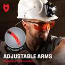 NoCry Blue Light Blocking Safety Glasses Over Eyeglasses with 100% UV Protection UV Light Protection with Anti-Fog & Anti-Scratch Lenses; ANSI Z87.1 Certified Adjustable Temples with Anti-Slip Tip