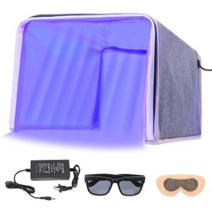 Portable LED Blue Light Box, Safe and Effective Blue Ray Light 144LED Three-Sided Lighting Home Use