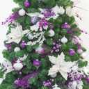 KI Store Purple Glitter Picks Sprays Set of 20 for Mardi Gras Decorative Picks Christmas Tree Wreath Garland Floral Arrangement Decoration