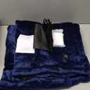 Cordless Heated Shawl with 10000mAh Power Bank - Wearable Heated Blanket with 3 Temperature Settings, Fast Heating, Machine Washable Soft Fleece for Christmas(59"x36", Navy)