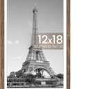 upsimples 12x18 Picture Frame, Wall Decor Poster Frames, Rustic Brown 1Pack