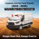 EcoNour Windshield Sunshade Compatible for Ford Transit 2015-2024 2025 2026, Wagon XL,Wagon XLT Cargo Vehicle,Connect Van XL Sun Visor for Front Window Sun Cover, Heat Protector, Car Accessories